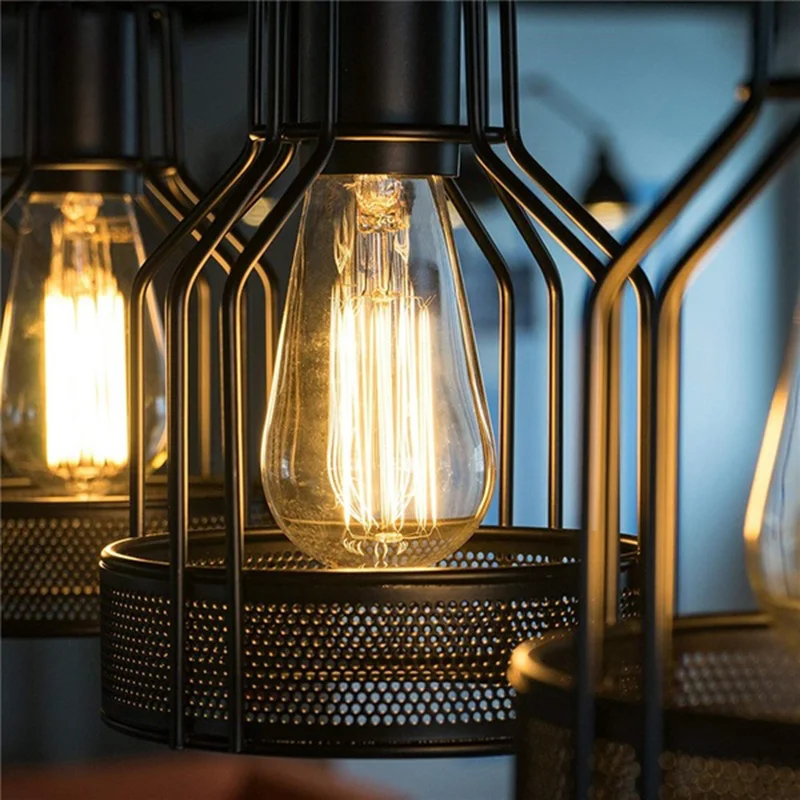 Glass Incandescent Bulbs Edison Light Bulb E27 Tungsten Filament Transparent Warm White 40W Droplight Antique Retro Lamp Lights