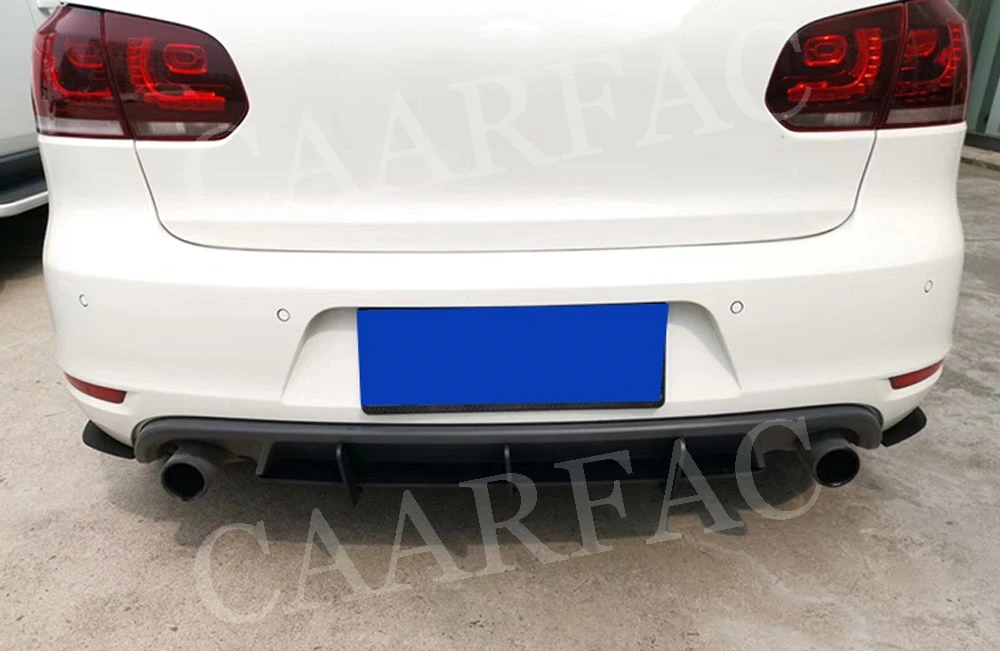 Для Golf MK6 задний диффузор для губ разветвители отделка для Volkswagen VW Golf 6 VII GTI R20 плавники Акула Стиль бампер крышка автомобильный Стайлинг