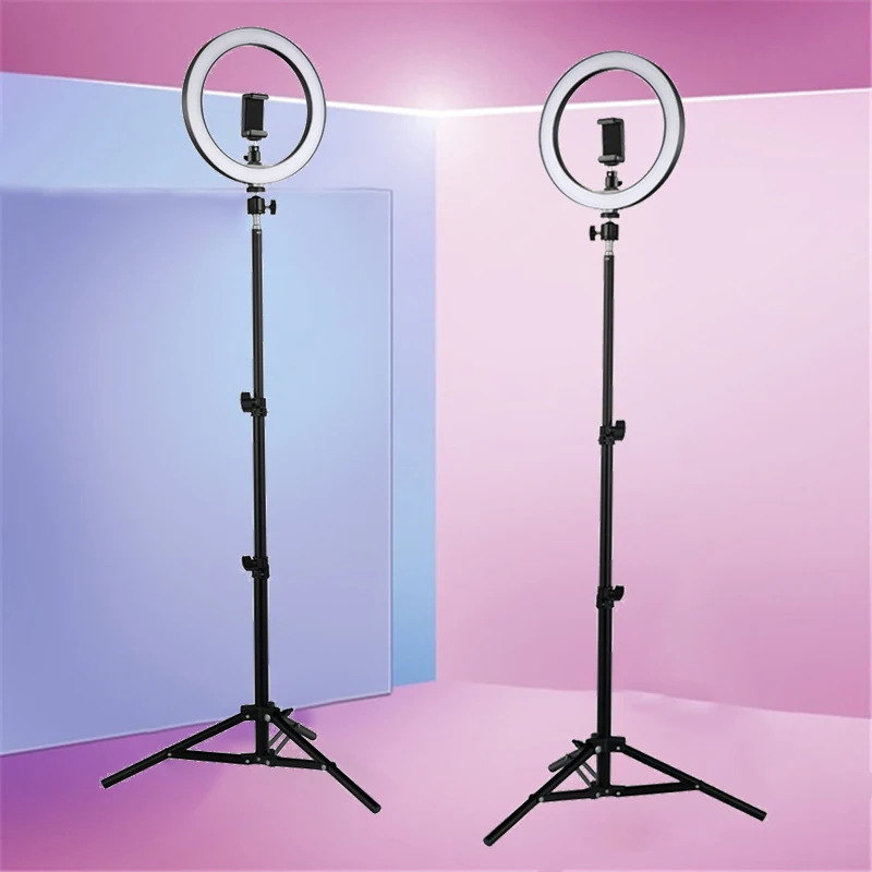 LED Selfie Ring Light 12W Photo Studio Photography Photo Fill Ring Lamp with Tripod for Yutube Live Video Makeup Novelty