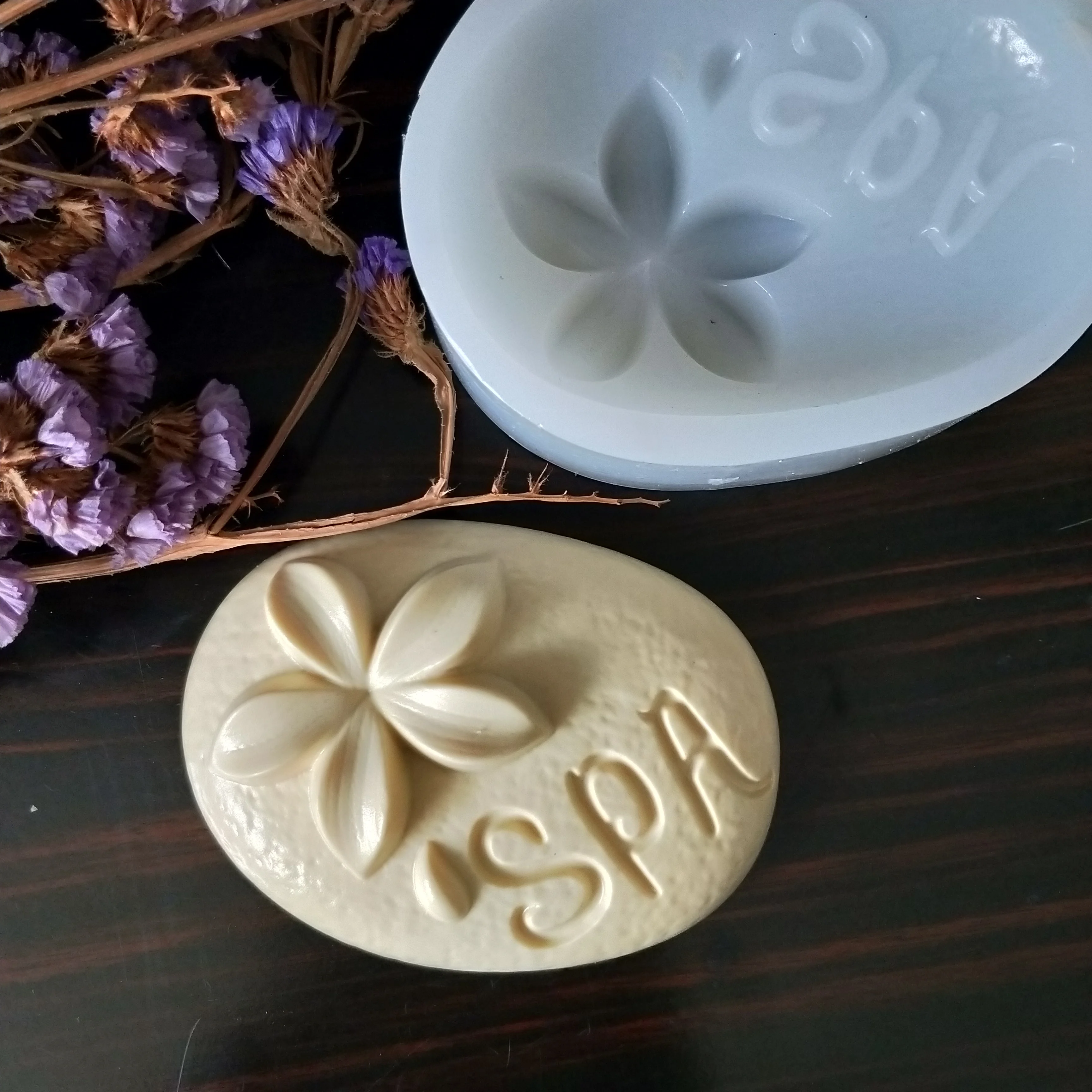 

HC0164 PRZY Mold Silicone Soap Molds Silicone Fondant Mould Gypsum Chocolate Candle Mold Plumeria Spa Clay Resin Silicone Rubber