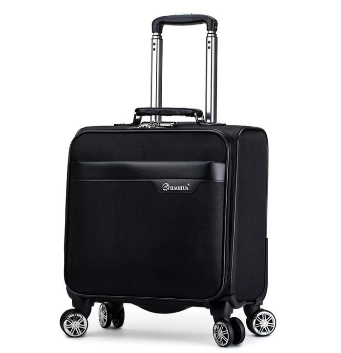 18 Inch Rolling Luggage Bag Wheels Cabin Size Luggage Spinner Suitcase