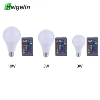 

ON SALE RGB LED bulb 16 Color Magic LED Night Light Lamp Dimmable Stage Light / 24key Remote Control holiday with remote control