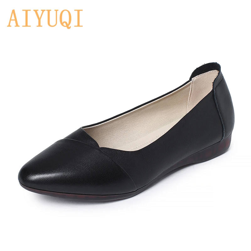 

AIYUQI Women Loafers 2020 New Genuine Leather Spring Shoes Women Comfortable Large Size Casual Ladies Flat Shoes