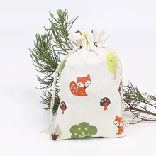 100 шт шнурок имитация льняные сумки ювелирные изделия упаковка свадебный подарок мешки для конфет 10*15 см