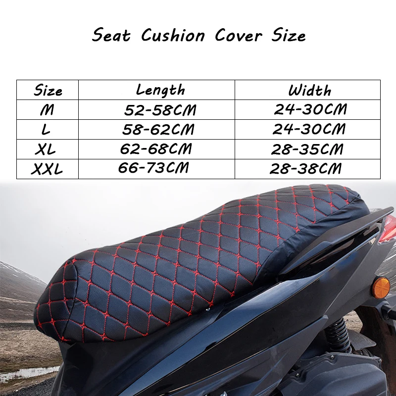 Universal Motorcycle Accessories Leather Seat Cushion Cover 3D Sunscreen and Waterproof Protector Insulation Cushion Cover