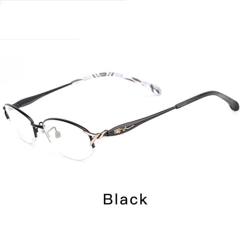 MAITENAZ сплава очки для чтения складывающиеся ультра-легкие модные элегантные очки Для женщин+ 1,0+ 1,5+ 2,0+ 2,5+ 3,0+ 3,5+ 4,0 F3032 - Цвет оправы: Black