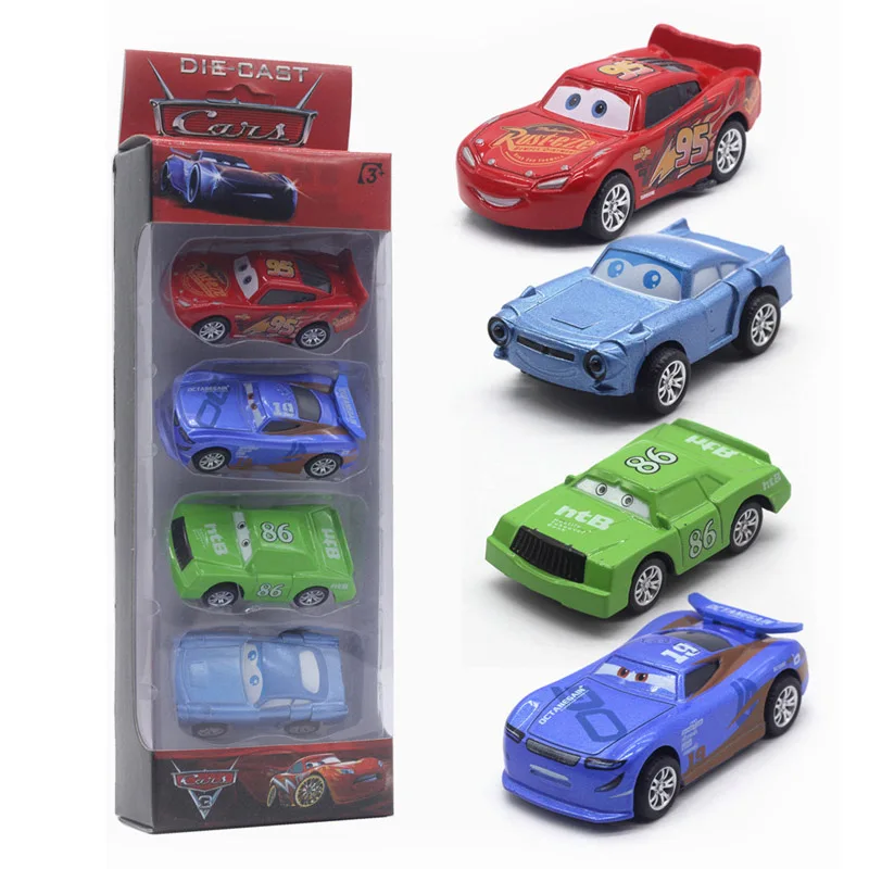 Beste 7 stks set Disney Pixar Cars 2 3 Lightning Mcqueen Jackson Storm Legering Model Auto Diecast Toy Voertuigen Kerstcadeau voor jongen