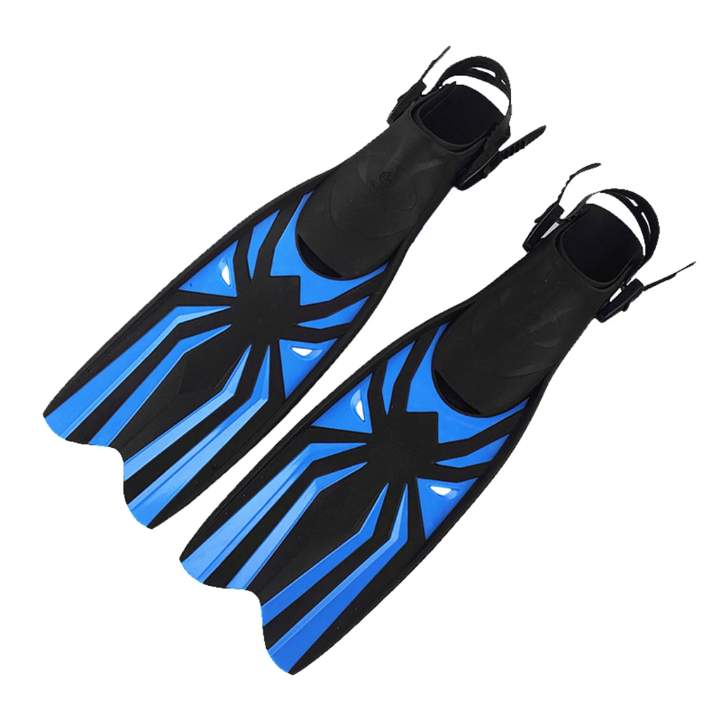 Freediving Spearfishing Scuba Diving Fins TPE Snorkeling Flippers with Spider Print for Adults Freediving Spearfishing Scuba Diving Fins TPE Snorkeling Flippers with Spider Print for Adults