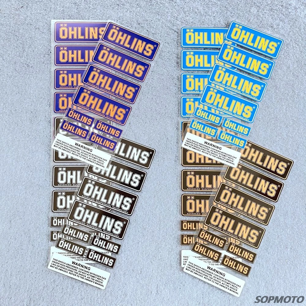 Ohlins-オートバイ用防水ステッカー,装飾ロゴアクセサリー,高