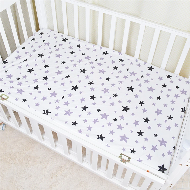 Drap Housse Pour Lit De Bebe En Coton Couverture De Matelas Pour Nouveau Ne Imprime Geometrique Accessoires De Literie Pour Enfants 110x60 Cm Aliexpress