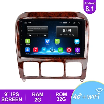 

DVD 9'' IPS Car Multimedia Player GPS 2Din For 1998-2005 Mercedes Benz S Class W220 S280 S320 S350 S400 S430 S500 S600 S55 AMG