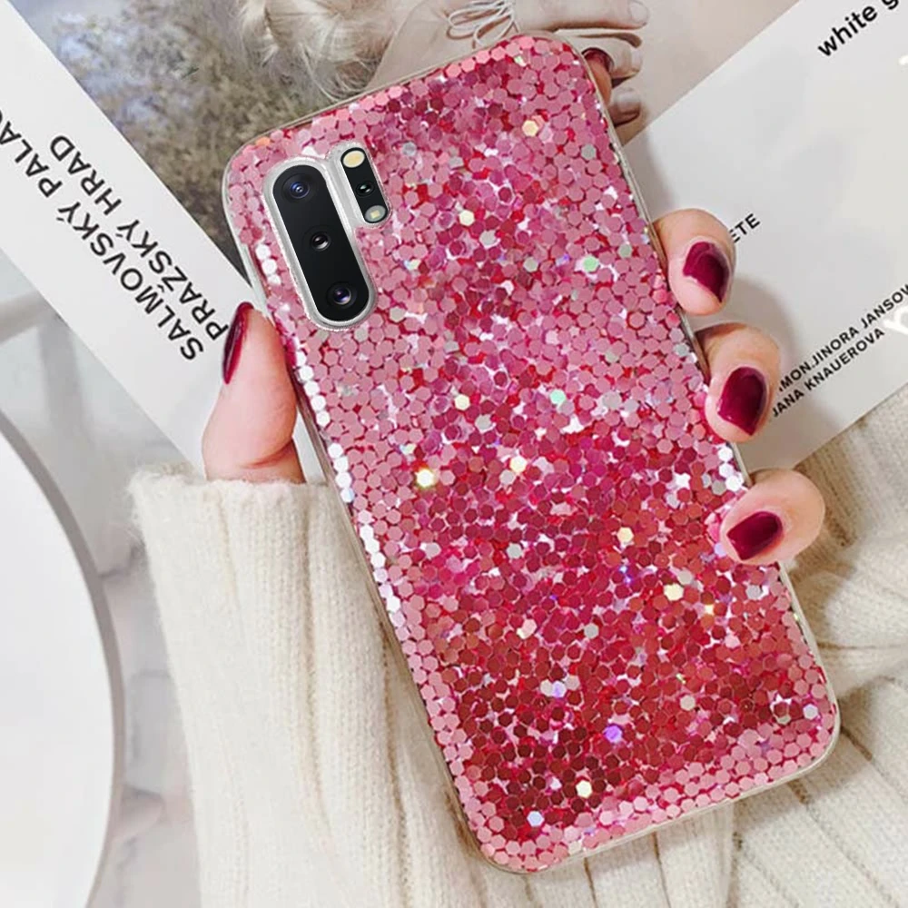 LAPOPNUT Luxury Bling Glitter Sparkle Phone Case for Samsung Galaxy A71 A51 J5 J3 A5 A3 2017 Soft Silicone Bumper Coque Cover |