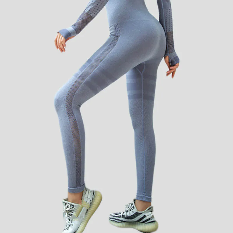

High Wais Sexy Hollowed-out Push Up Pants New Women's Peach Body-building Pants Seamless Yoga Pants Gym Leggings Girl leggins