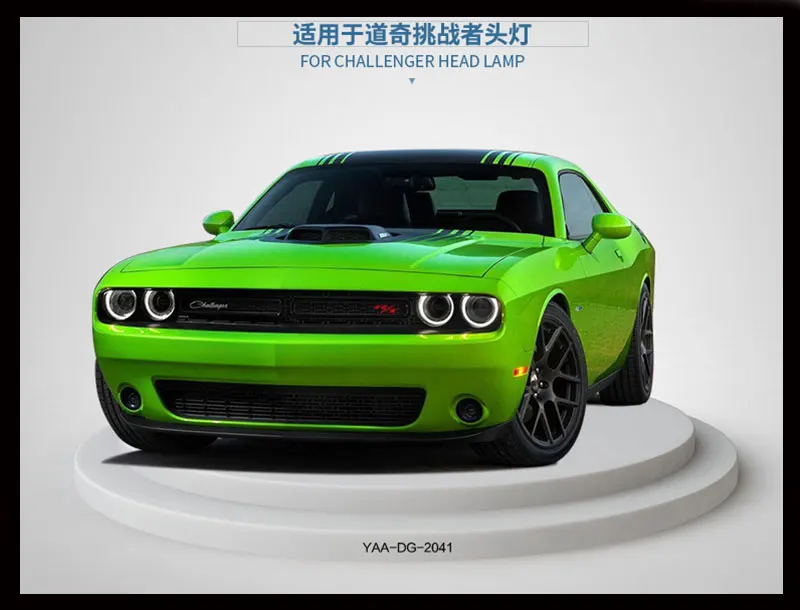 Автомобильный Стайлинг для Dodge Challenger фары- Challenger светодиодный задний фонарь светодиодный сигнальный светодиод Drl Bi ксеноновые лампы авто аксессуары