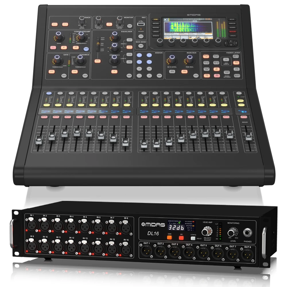 Midas M32r Live Digital Audio Mixer + Dl16 Stage Box, Dj Mixing Console  With Dsp Processor Good For Line Array Speaker System - Stage Audio -  AliExpress
