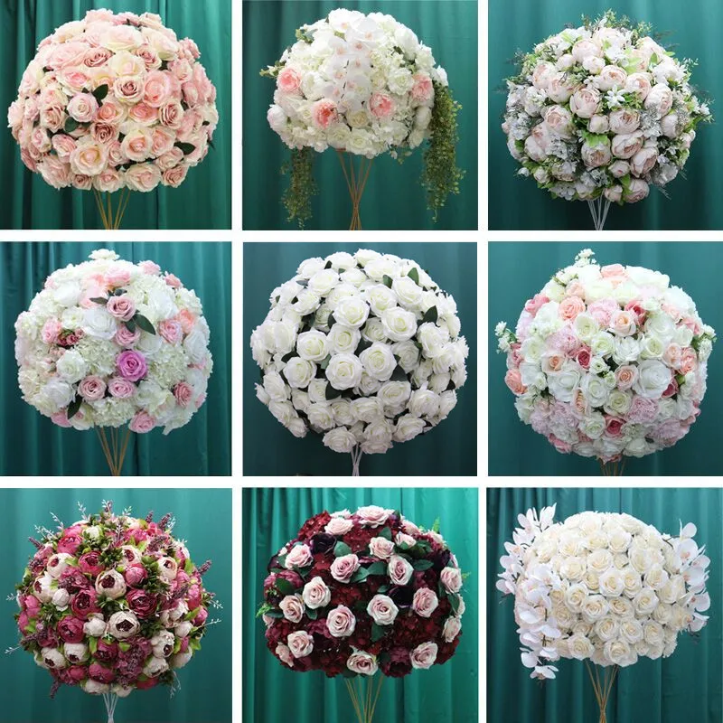 60cm 3 4 Large Artificial Flower Ball Silk Table Centerpiece For Party