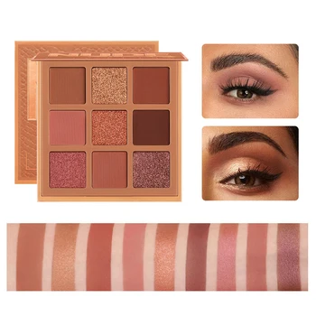 

9 Colors Matte Shimmer Nude Eyeshadow Powder Makeup Palette Eye Pigmented Powder Make Up New Warm Earth Color Eyeshadow
