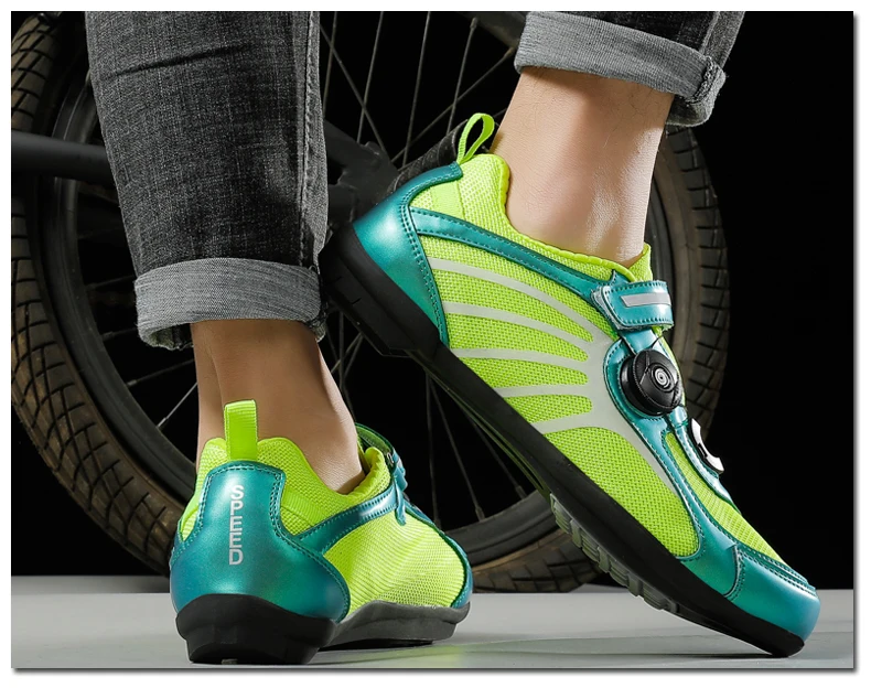 Men Women Road Riding Racing Shoes Outdoor Breathable Cycling Profession Bicycle Shoes Self-Locking Sport MTB Shoes Size 36-45