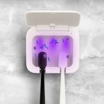 

Automatic UV Toothbrush Holder USB UV Tooth Brush Cleaning Box with Sticker No Punching