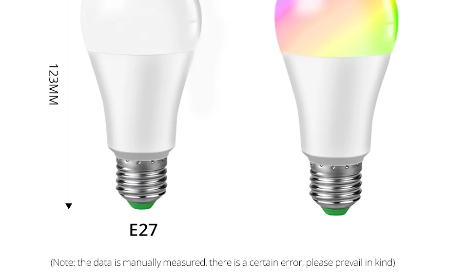 B22 умная Светодиодная лампа E27 RGBW 15 Вт WiFi лампа Bluetooth 4,0 умная лампа RGB+ белый цвет изменение затемнения AC85-265V гостиничная кухонная лампа