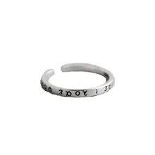 Ancient Greek Alphabet Ring 925 Sterling Silver Resizable Gift For Women Design Wedding Anillos 2021 Trend Accessories Jewellery