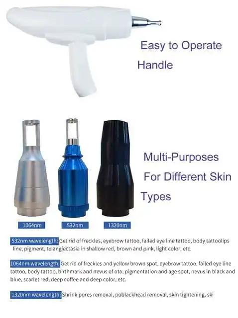 IPL hair remover multifunction beauty machine OPT SHR IPL ND YAG tattoo remover with 2 handles