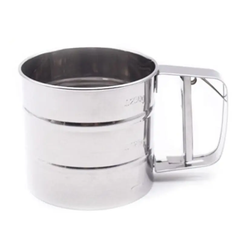 

Handheld Baking Cake Tool Stainless Steel Hand Flour Powder Mesh Cup Sieve ShakerflourThe kitchenfilter
