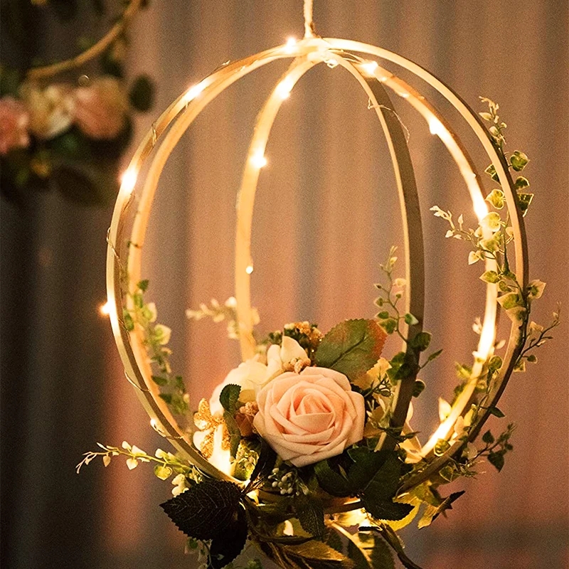 10-29cm Holz Kreis Ring Catcher Stickerei Hoop Handwerk Kreuz Stith Bambus Hängen Hochzeit Weihnachten Decor DIY Handmade hoops – Detail 13