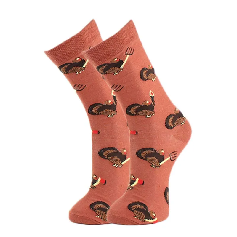 Качественные повседневные уличные забавные чесаные мужские хлопковые носки цветные милые носки с изображением животных, носки в стиле хип-хоп Calcetines Hombre Sox - Цвет: 20