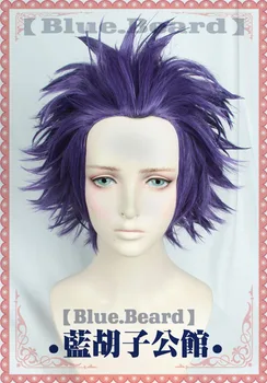 

My Hero Academia Shinsou Hitoshi Cosplay Wigs High-temperature Fiber Synthetic Hair Purple Short Hair + free hair net