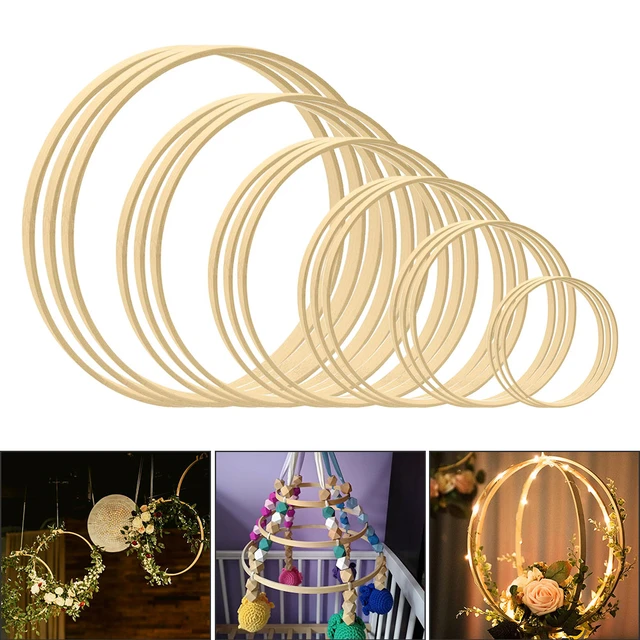 5cm-40cm Gold Dream Catcher Rings Metal Hoops Macrame Floral Craft Hoop  Hanging Wreath DIY Home Decor 10pcs Metal hoops crafts