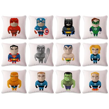 

AliExpress Hot Sale Cushion Cover Q Edition Super Hero Pillow Case Living Room Sofa Bedroom Bay Window Decoration Accessories
