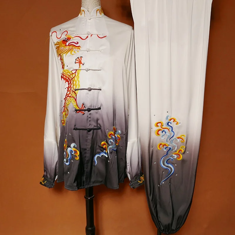 Fahsion Wushu Uniform Dragon Embroidery Wing Chun Clothing Tai Chi Outfits Martial Arts Suit Kung Fu Uniform FF2247