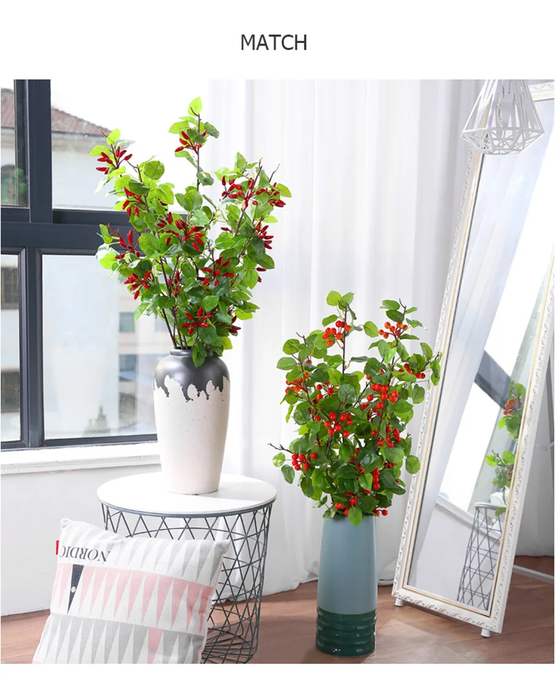 Luyue искусственные ветви вишни украшения дома поддельные растения гостиной ваза украшения цветочные