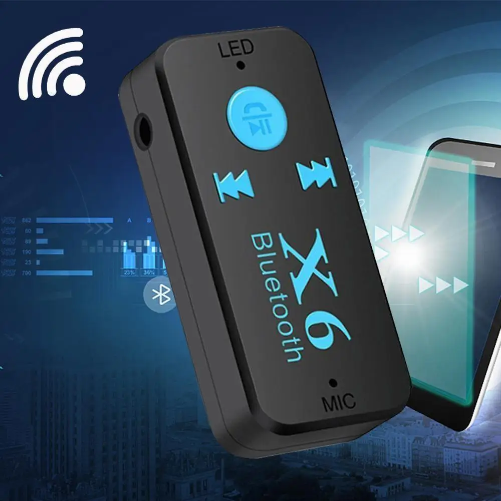 Беспроводной Bluetooth 4,0 адаптер 3 в 1 bluetooth-приемник USB 3,5 мм аудио разъем TF кардридер микрофон поддержка вызова для автомобильного динамика X6