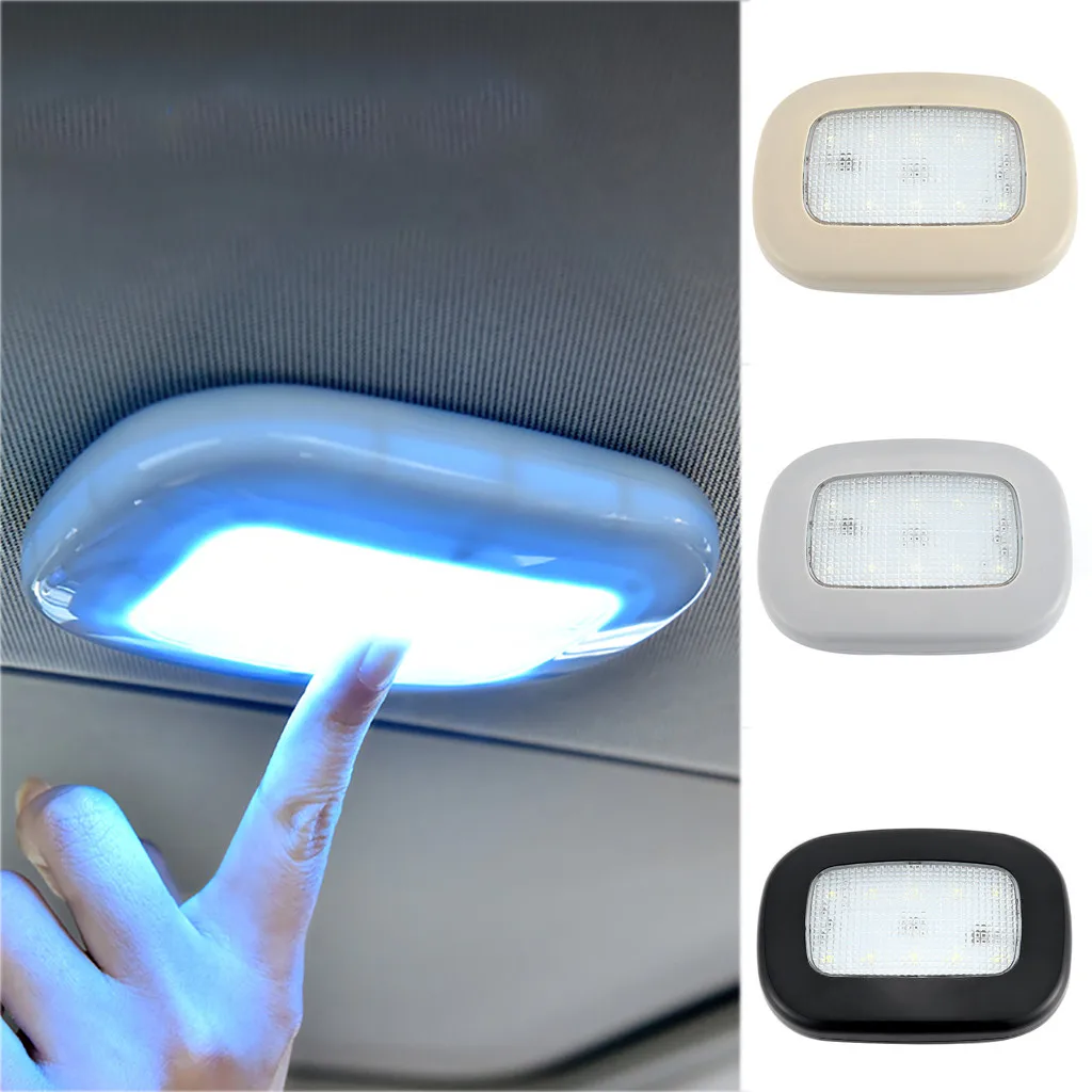 

Car interior reading light 2W Car Interior Reading Roof lamp Rear Row Lighting No Wiring LED ABS Trunk Light 320 mAh 3.7V