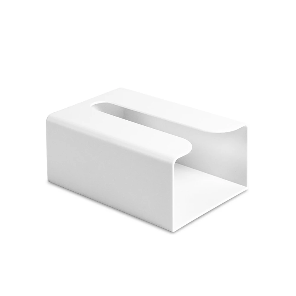 Бытовая офисная Непористая многофункциональная коробка для салфеток настенная АБС твердая пылестойкая бумага квадратное хранение легкий - Цвет: Белый