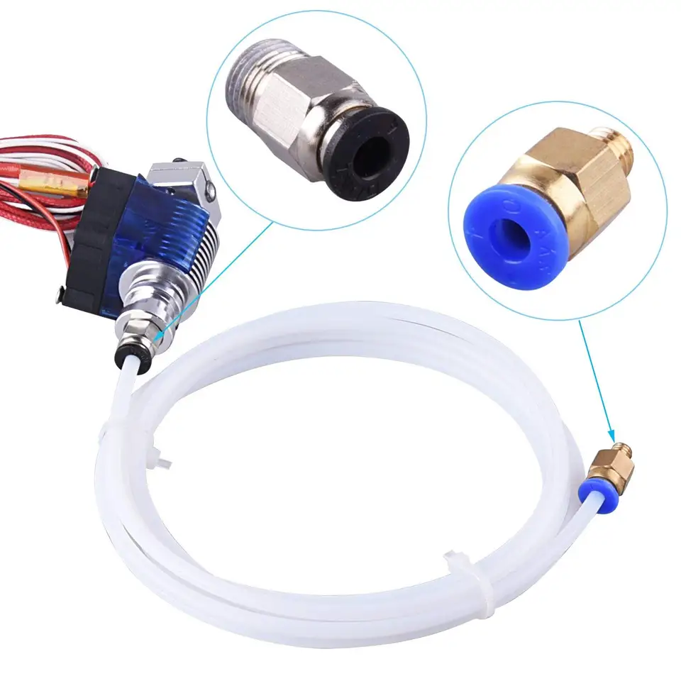 3 Metri 3D Stampante PTFE Teflon Tubo, 6 Pezzi PC4-M6