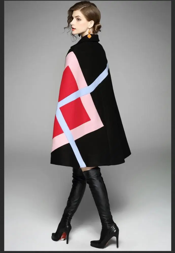 

Woolen Jacket Women's Autumn And Winter 2019 New Style WOMEN'S Dress Europe And America Elegant Sleeveless Cloak Wool Woolen Ove