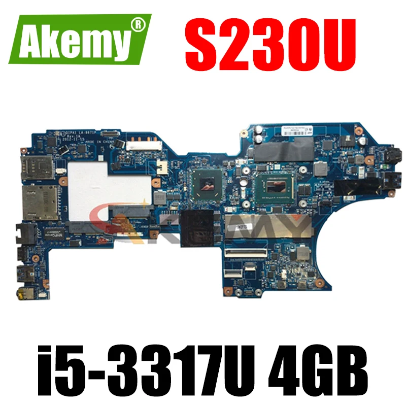 Thinkpad применяется FRU 04X0725 04Y1530 04X0743 04Y1540 к S230U i5-3317U 4 Гб компьютер материнская плата |
