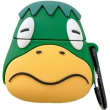 Case for AirPods Cartoon Earphone Case for Airpods 1 2 Cute Silicone Accessories Protect Cover with Keychain 3D Animal Crossing