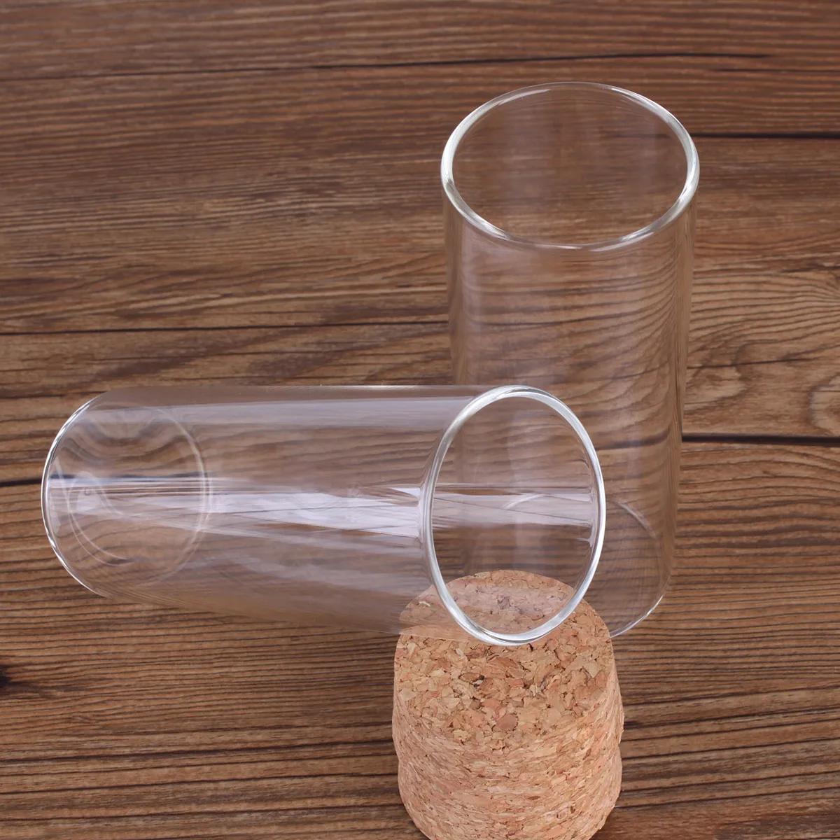 24 Pieces 120ml Test Tubes with Cork Stopper 47*120mm Spice Jars Glass Vials Storage Jar Glass Containers for Wedding Craft DIY 5