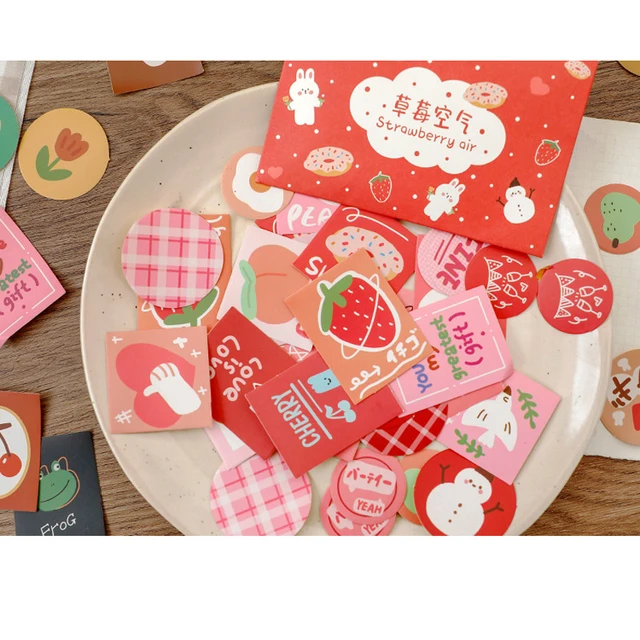 Cute Food Stickers Cartoon Cake Tea Diary Scrapbooking Labels Decorative  Tags