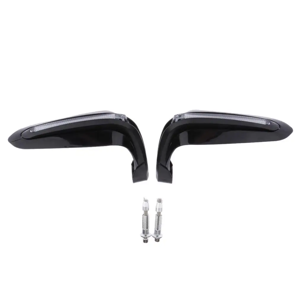 2PCS Motorcycle Handlebar Brush Bar Handguards Wind Guard with LED Indicators Lights Universal Fit for Motocross Dirt Bike
