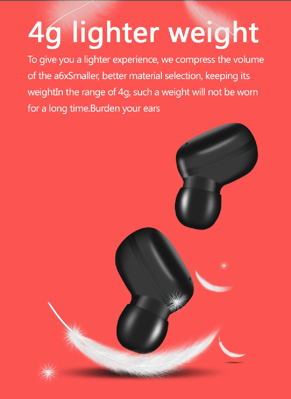A6X TWS Fingerprint Touch Bluetooth Earphones HD Stereo Wireless Headphones noise Cancelling Gaming Headset