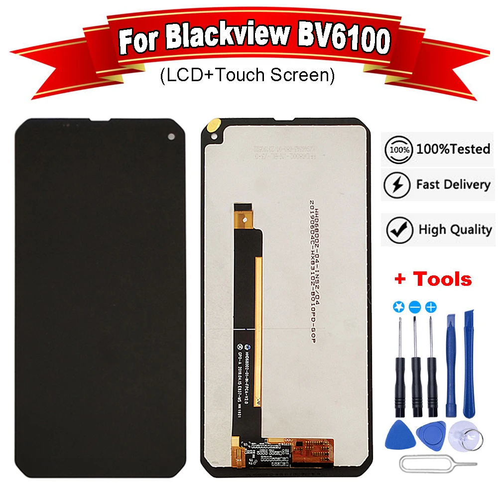 6,8" черный для Blackview BV6100 ЖК-дисплей+ сенсорный экран протестированный дигитайзер стеклянная панель Замена+ подарки
