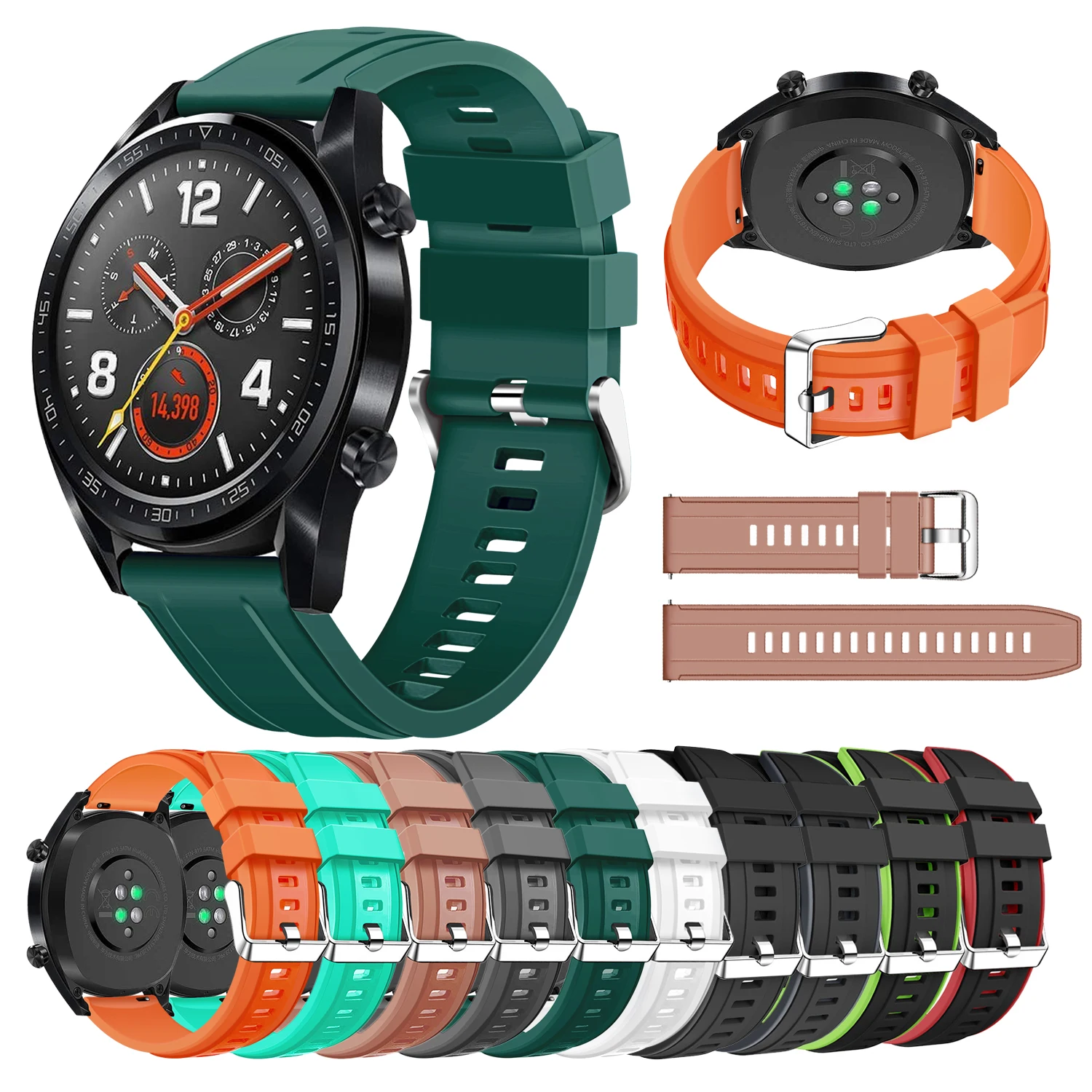Новый 22 мм умный силиконовый ремешок для huawei watch gt 2 band gear s3 frontier galaxy 46 Honor magic