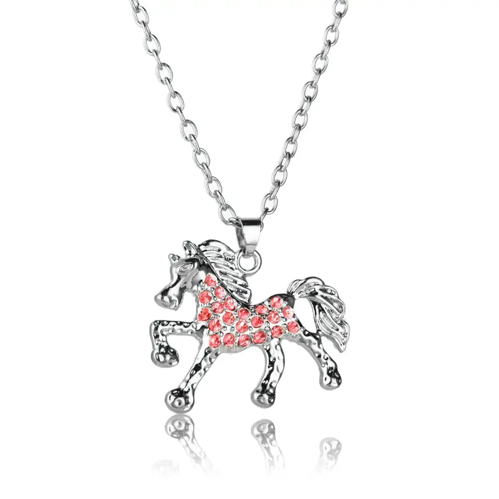 12 шт. оптовая продажа цепочка подвеска-лошадь Очаровательное ожерелье для женщин