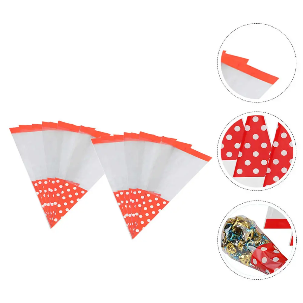 

100pcs Triangle Package Bag Delicate Durable Wave Point Sack for Home