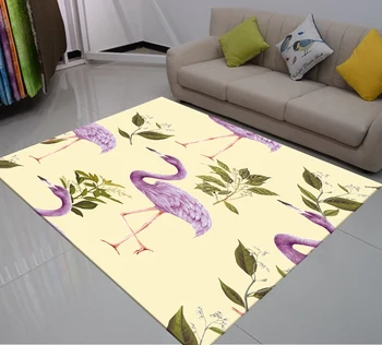 

Flamingo 3D Printing Bedroom Area Carpet Soft Large Carpet Modern Room Non-Slip Floor Carpet Comfortable Home Decoration Mat